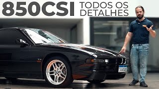 Quase 1 hora de detalhes da raríssima BMW 850 Csi Tem até OURO [upl. by Tankoos]