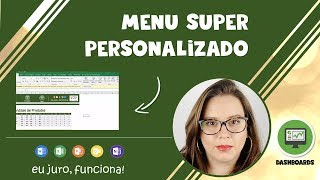 CRIE UM MENU SUPER PERSONALIZADO COM SEUS PRÓPRIOS ÍCONES  DASHBOARD EXCEL [upl. by Anurag]