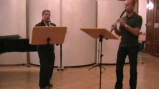 B Carulli Aria dala Zelmira  Sergio Bosi Rupert Fankhauser clarinets [upl. by Yrrep]