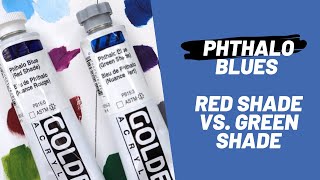 Phthalo blues compared  acrylic paints [upl. by Oz]