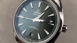 Omega Seamaster Aqua Terra GREEN Dial 22010412110001 Omega Watch Review [upl. by Mabelle]