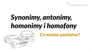 Synonimy antonimy homonimy i homofony [upl. by Ettenoitna]