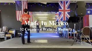 MADE IN MEXICO  LINE DANCE  RECAP WALK THROUGH AND DEMO [upl. by Boeke]