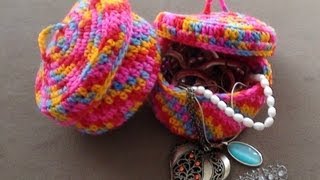 Crochet Jewelry Bowl Part 2 continued by Crochet Hooks You [upl. by Kenzi257]