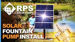 Solar Fountain Pump Install [upl. by Atcele138]