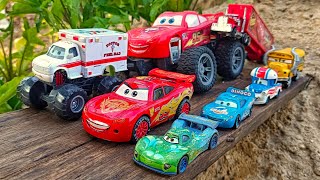 Lightning Mcqueen Toys Mcqueen Jackson Storm Cruz Ramirez Tow Mater Doc Hudso [upl. by Mariandi]