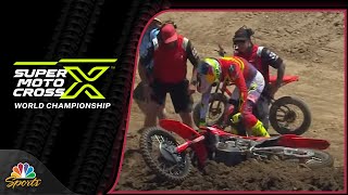 SuperMotocross most memorable crashes of 2024 season  Motorsports on NBC [upl. by Adriaens]