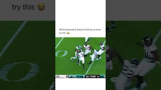 What possessed Saquon Barkley to even try this 😭 [upl. by Akinek312]