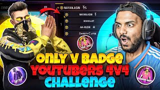 4 Vbadge YOUTUBERS vs 4 Vbadge YOUTUBERS 😱😁😍 [upl. by Enilegna227]