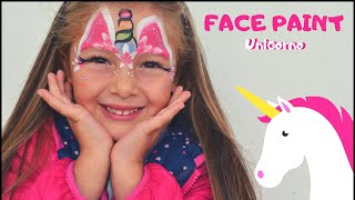 Unicorn FACE PAINT tutorial  TRUCCABIMBI [upl. by Aiblis640]