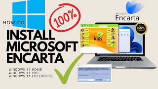 Windows 11 Microsoft Encarta Installation Works 100 [upl. by Yenffit]