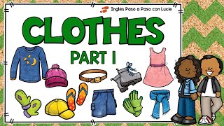 VOCABULARIO DE ROPA EN INGLÉS  PARTE 1  CLOTHES [upl. by Ynnob923]