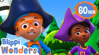 Blippi and Meekah go on a treasure hunt   Blippi Wonders Educational Videos for Kids [upl. by Dinerman677]