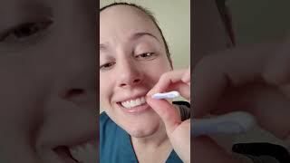 To use an interdental brush simply insert it between two teeth [upl. by Ahsetra]