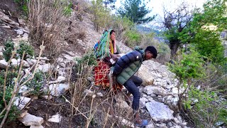 dharme brothers all family taking stone for new house ruralnepall [upl. by Nesline712]