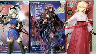 FateGrand Order Okita Souji vs Miyamoto Musashi vs Scathach Prize Figure [upl. by Oirasec713]