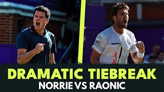 Milos Raonic vs Cam Norrie DRAMATIC Final Set Tiebreak  Queens 2024 [upl. by Steven]