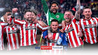 Sheffield United celebrate PROMOTION to the Premier League ✅ [upl. by Darda]