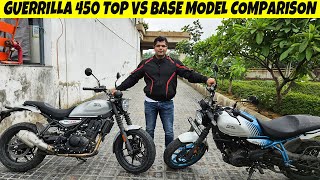 Royal Enfield Guerrilla 450 Top Model Vs Base Model Quick Comparison [upl. by Nyleahcim]