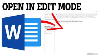 How to Open Word Document in Edit Mode Not ReadOnly – Quick Fix [upl. by Llenrrad727]