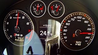 Audi RS3 Sportback Acceleration amp Brutal SOUND [upl. by Amethist]