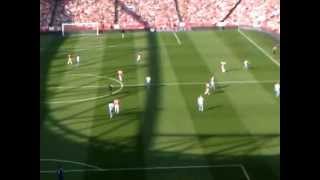 Kieran Gibbs goal vs Aston Villa  Filmed from the stands [upl. by Devondra260]