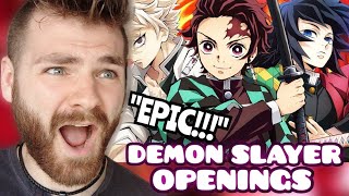 THIS WAS FING INSANE  Demon Slayer Openings 15  New Anime Fan  REACTION [upl. by Kram]