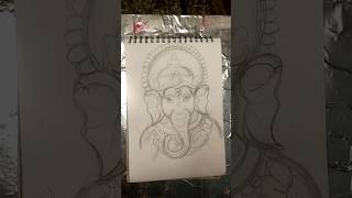 Ganesh ji drawing 😍🙏short ganeshji drawingtutorial surajgourartsketch [upl. by Nessim]