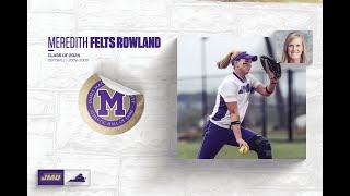 JMU 2024 Hall of Fame Induction Meredith Felts Rowland [upl. by Hilario]