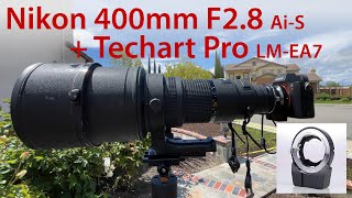 Nikon 400mm F28 AIS with Techart Pro LMEA7 [upl. by Arremat]