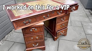 Refinishing a Reproduction Tanker Desk for someone very special [upl. by Iolanthe479]