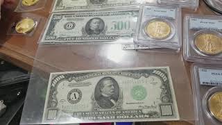 Sell gold eagles Boston Boston coin shop 100000 bill 50000 bill [upl. by Eiramenna]