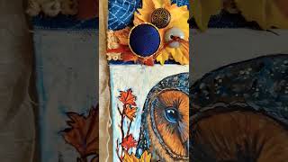 Melanistic Barn Owl Garland 🍂🕸️💙 autumndecor owl [upl. by Victoir]