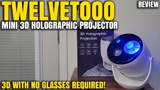 3D With No Glasses Required  Twelvetooo Mini 3D Holographic Projector Review [upl. by Anig]