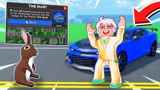 TODOS OS 25 LOCAIS DO COELHO DA PÁSCOA NO Car Dealership Tycoon THE HUNT ROBLOX EVENTO 2024 [upl. by Tichon]