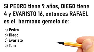 💡5 PREGUNTAS DE RAZONAMIENTO LÓGICO  Nivel 1  Profesor Bruno Colmenares [upl. by Bertrando]