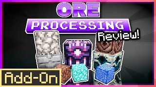 5 NEW MACHINES in Minecraft Bedrock Survival for ORE PROCESSING ADDON [upl. by Rawdon]