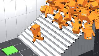 AI Learns to Use Stairs deep reinforcement learning [upl. by Eugenio]