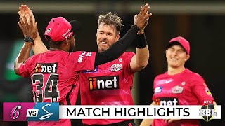 Sixers edge home over Strikers in tense final over win  BBL11 [upl. by Beaufort]