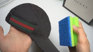 Wie man eine GUCCI CAP ✔️ waschenreinigen kann 😱🤤 [upl. by Byrn]