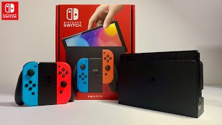 Nintendo Switch OLED Unboxing  Neon Model  ASMR  2024  Please Turn On Your Sound [upl. by Ayaet]