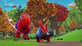 🦕 Dinosieci  Spidey i superkumple  Disney Junior Polska [upl. by Nilknarf545]