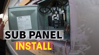 INSTALLING AN ELECTRICAL SUB PANEL FOR SHED [upl. by Sanders278]