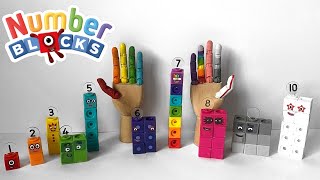 Numberblock Hands  Count To 10  Numberblocks Math link Cubes And Numberblobs  Creative Maths [upl. by Hadihsar]