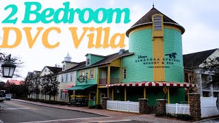 Disneys Saratoga Springs 2 Bedroom DVC Villa Room Tour 2024 [upl. by Atwekk]