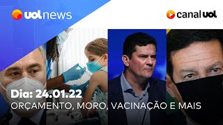 Bolsonaro CPI contra Moro Orçamento nota técnica do Ministério da Saúde e mais  UOL News 2401 [upl. by Krid672]