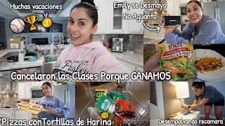 Cancelaron las CLASES porque Ganaron😱⚾️ Pizzas Con Tortillas de Harina⁉️Emily salio Desmayada🤦🏻‍♀️😂 [upl. by Etireuqram]