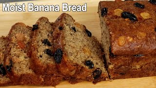 Moist Banana Bread Recipe [upl. by Nosyrb]