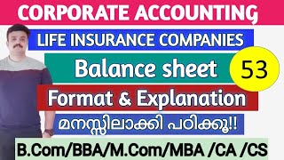 Preparation of Balance sheetAccounts of Life InsuranceCorporate AccountingMalayalam [upl. by Piwowar]