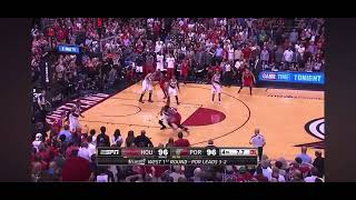 Rockets vs Blazers 9998  Game 6 522014 Day 3 of the NBA game [upl. by Earas]